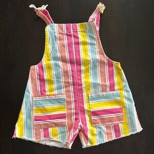 Jessica Simpson Colorful Striped Kids Overalls